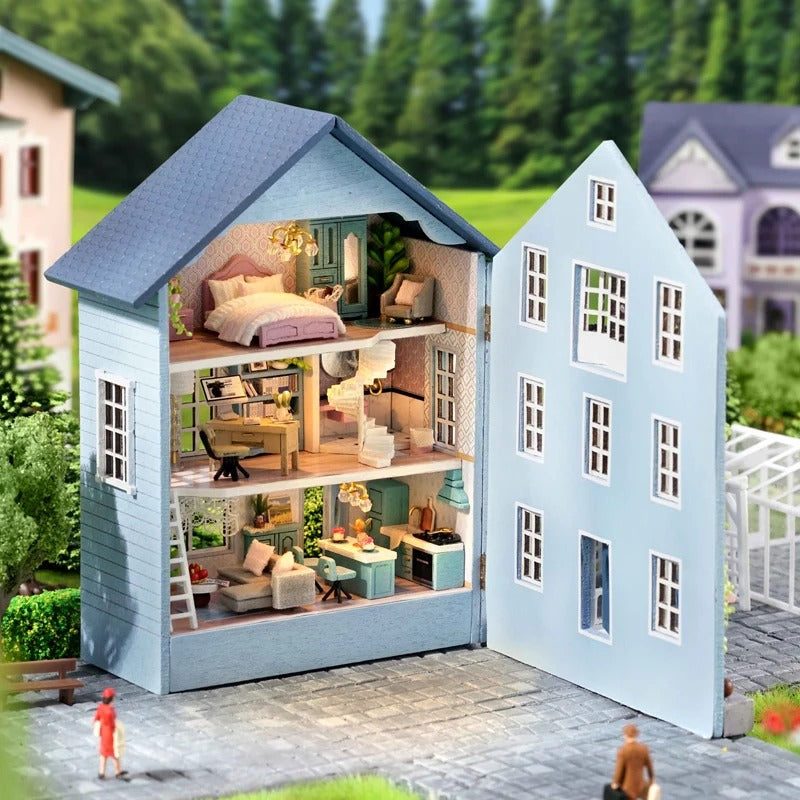 Blue Country Home Miniature House Shop name
