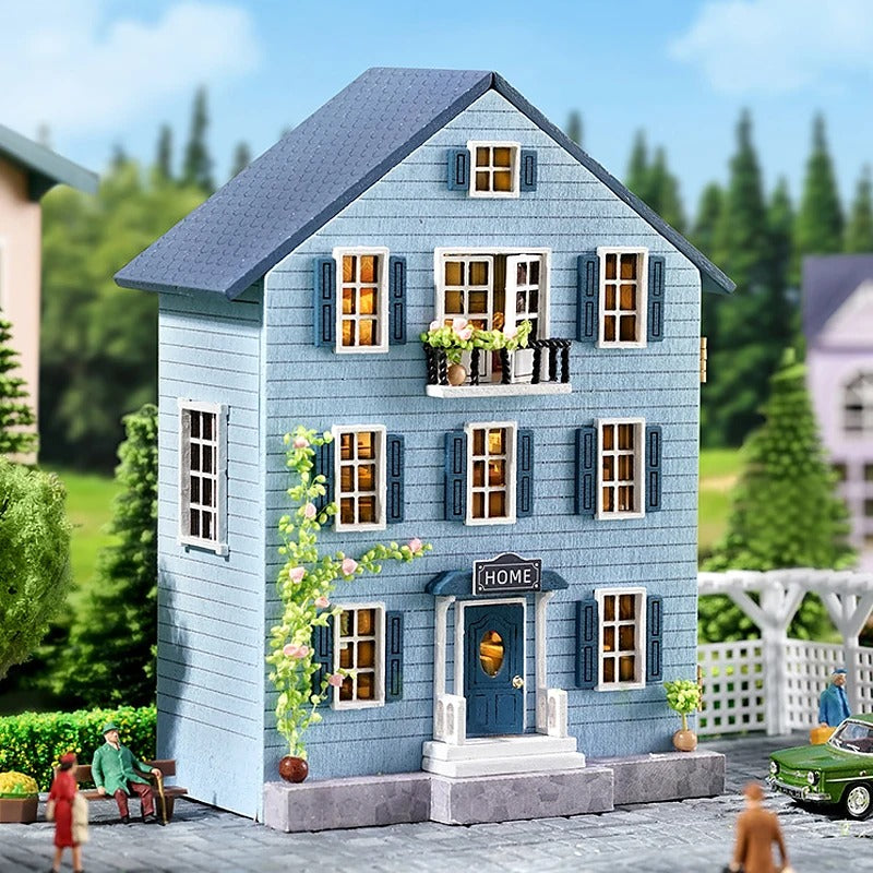 Blue Country Home Miniature House Shop name