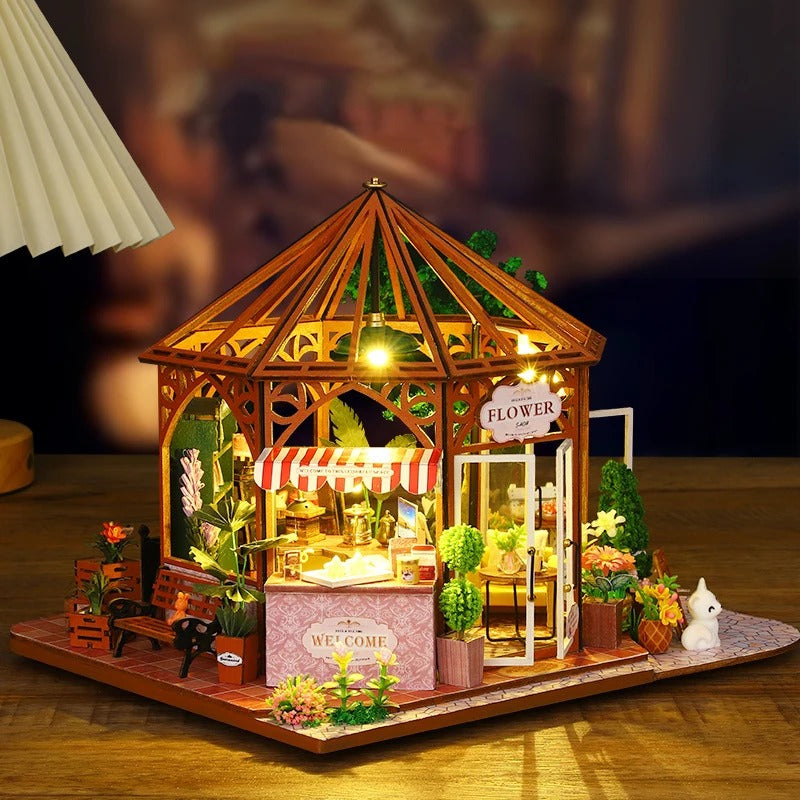 Flower Garden Café Miniature House Shop name