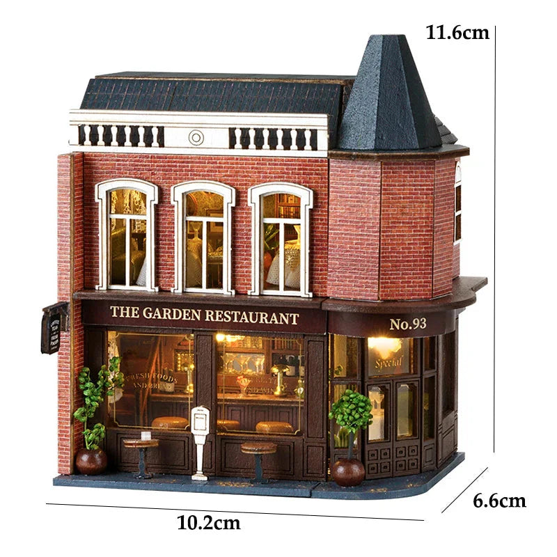 The Garden Restaurant Miniature House Shop name