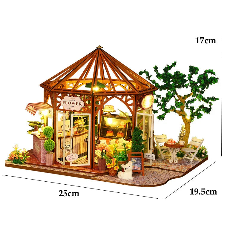 Flower Garden Café Miniature House Shop name