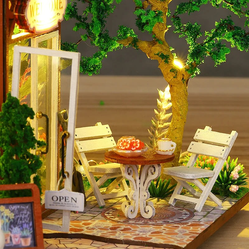 Flower Garden Café Miniature House Shop name